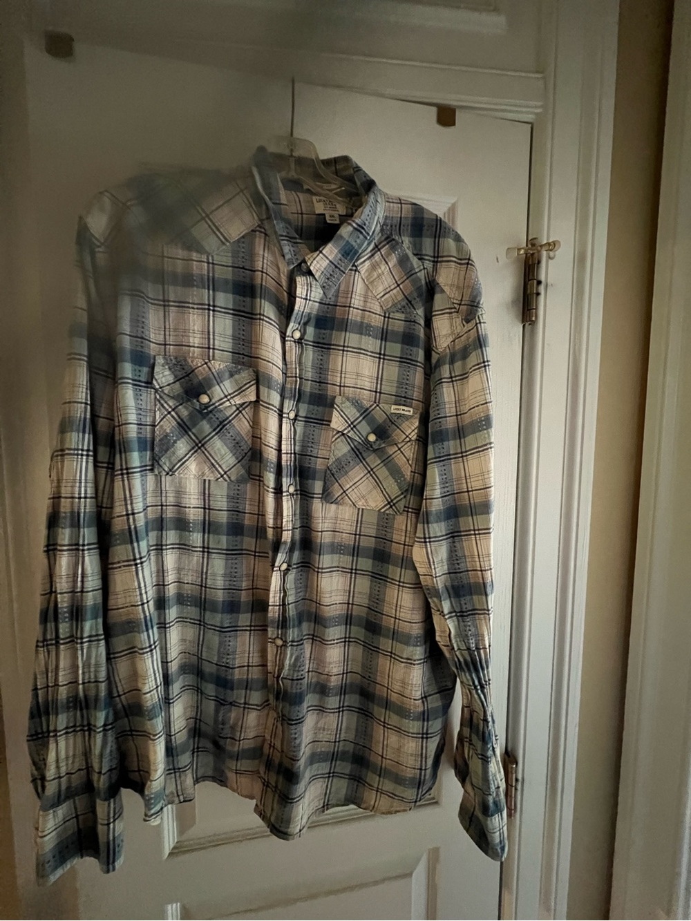 Lucky Brand XXL Western style shirt with pearl snap buttons